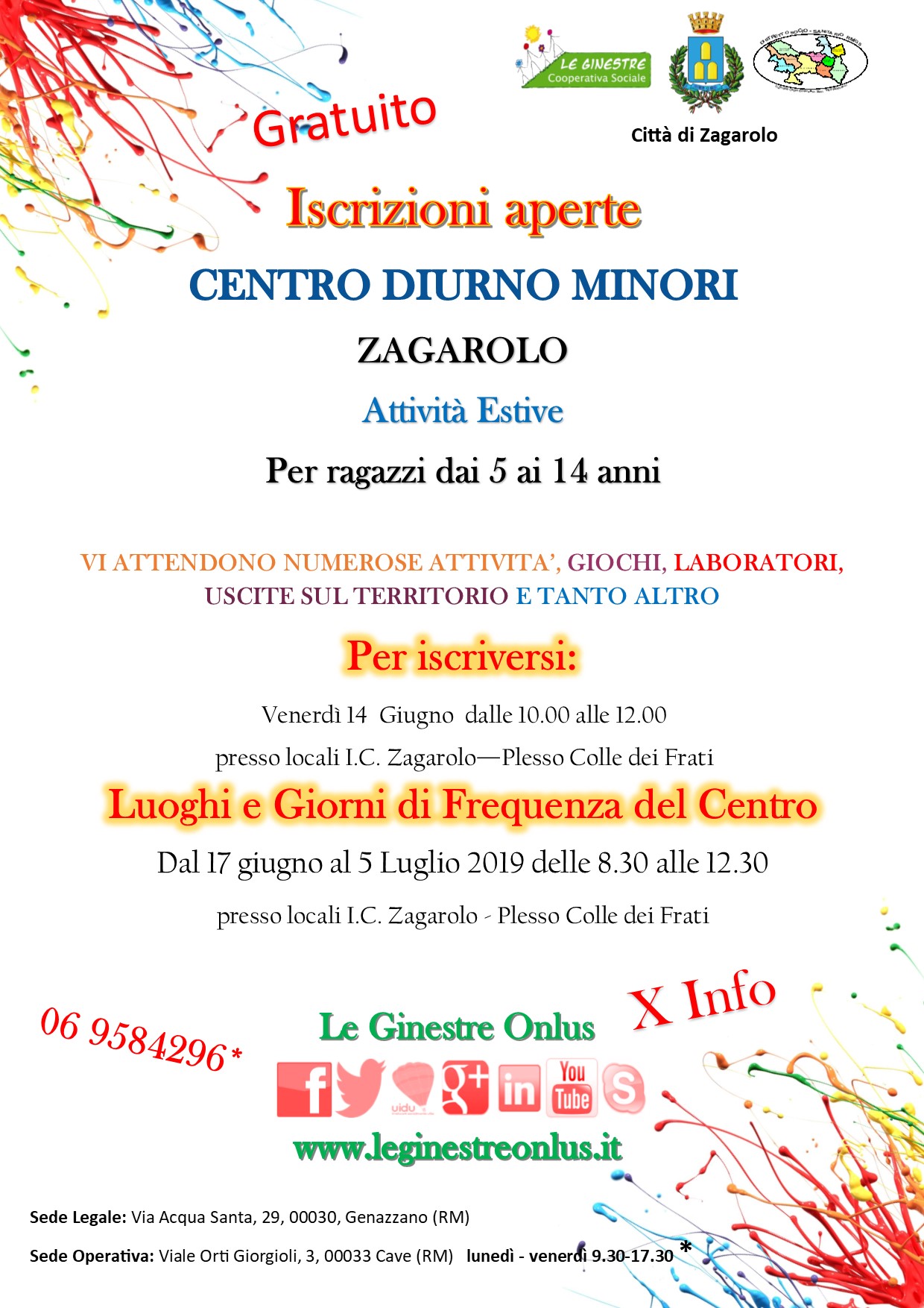 19 06 05 LOCANDINA CDM ZAGAROLO ATTIVITA ESTIVA